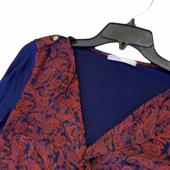 Femme Large L women’s top long sleeve boho vintage sheer button up - Picture 7 of 9